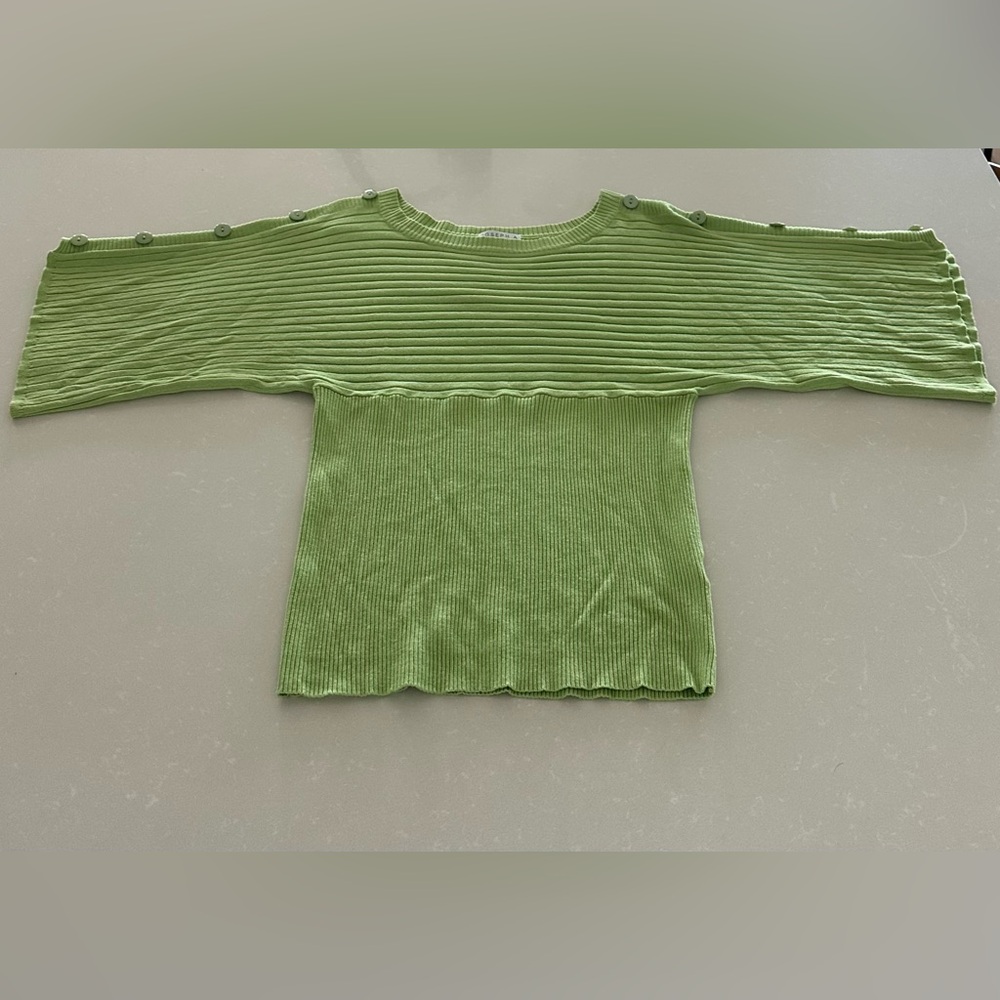 Vintage Joseph A Green Women's Top Wide Sleeve